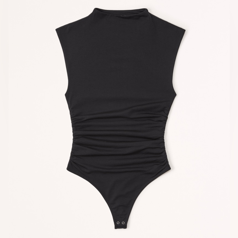 A&F Cotton-Modal Ruched Shell Bodysuit Women’s Size Medium NWT